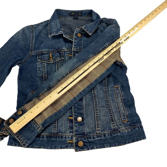 J. CREW Trucker Jacket Womens Small Blue Long Sleeve Denim Collared Button Front - Picture 4 of 16